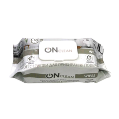 Серветки для прибирання &laquo;ONclean wipes&raquo; в м&lsquo;якій упаковці, 120 шт